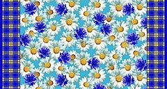 Прихватка квадратная вафельное полотно 19*19 см Полянка