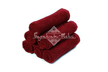 Салфетка махровая 30*30 бордовый 945 380 гр/кв.м Баракаттекс