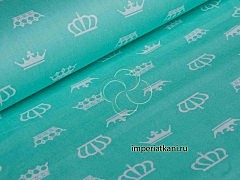 Наволочка 50*50 бязь набивная Корона мята 1694/16 Прогресс 125 гр/кв.м. Чёскыд ун