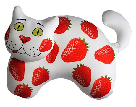 Игрушка Антистресс Подушка Кот сладенький клубника 13аси08ив-2 