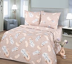 Простыня евро макси 220*240 бязь набивная Перья Самойловский текстиль 125 гр/кв.м. Чёскыд ун