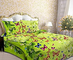 Наволочка 50*50 бязь набивная Липовый цвет зеленый 5397/1  140 гр/кв.м. Гост Чёскыд ун