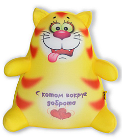 Игрушка Антистресс Котики Обормотики маленький желтый 18аси05мив-6 23*20 см 