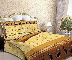 Пододеяльник евро мини 205*215 бязь набивная Египетская кошка 120 гр/кв.м. Чёскыд ун (912119)