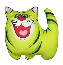Игрушка Антистресс Котик Полосатик зеленый 18аси15ив-3 33*33 см