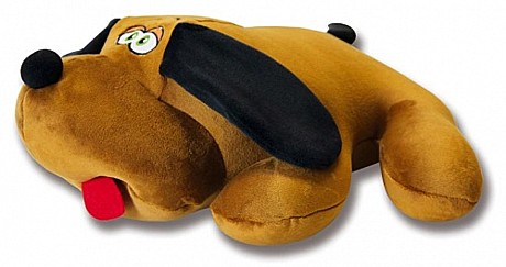 Игрушка Антистресс Собака Джой средняя 10аси03-1ив-1 коричневая 38*25*15  см