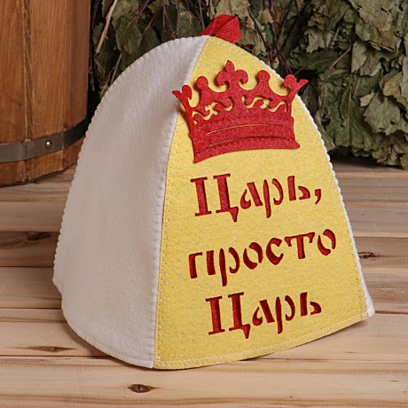 Шапка банная с апликацией